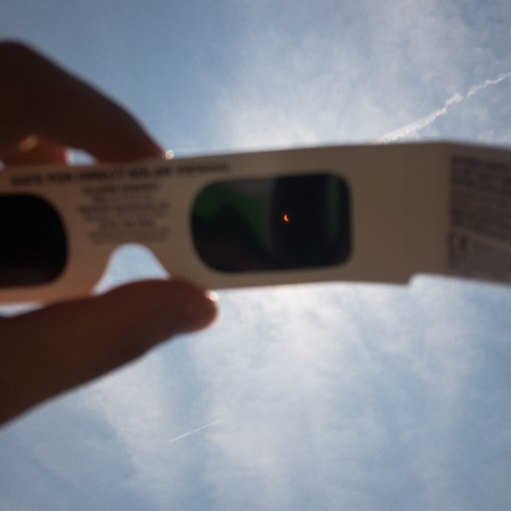 It is only safe to look directly at the Sun while wearing special-purpose solar filter glasses